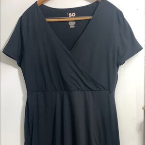 SO Classic Black Midi Dress